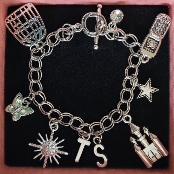 New Taylor Swift "Folklore Eras" Inspired Stainless Steel Chain Charm Bracelet - Picture 1 of 3